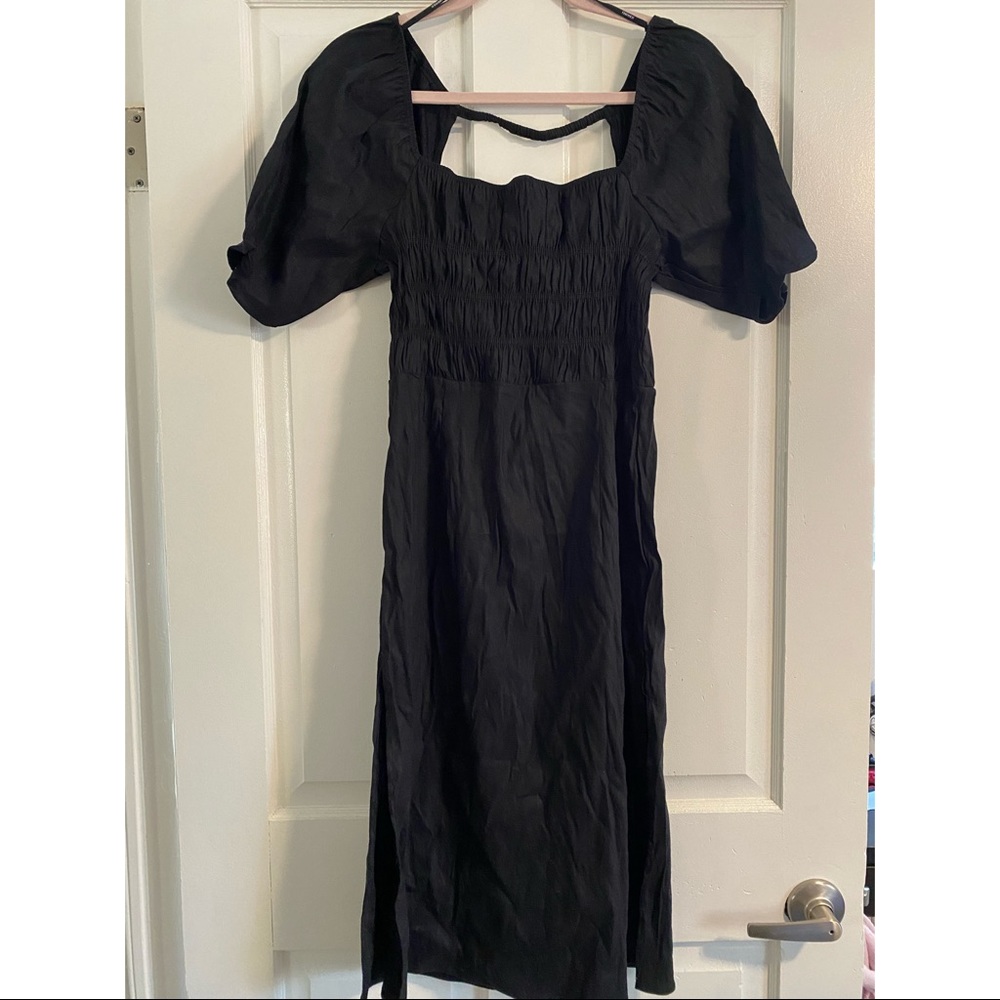Black Midi Dress with slits